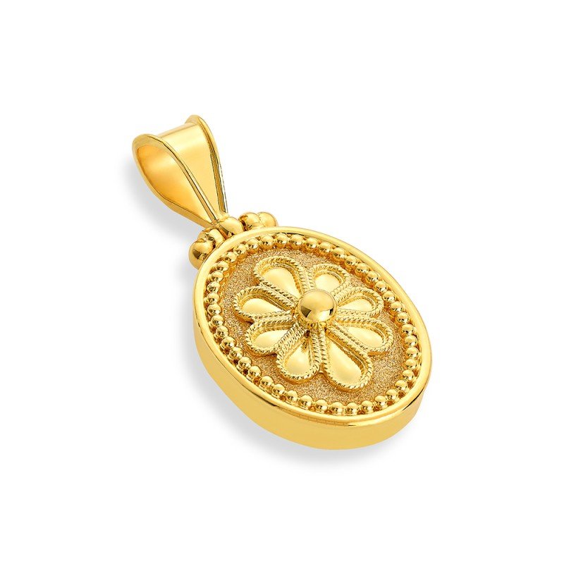 Damaskos Archaic 18K Gold Pendant