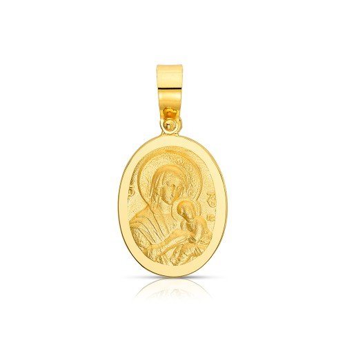 Damaskos Byzantine 18K Gold Cross Pendant Constantinato with rubies Double‑Sided ~ 2.1g - Image 2