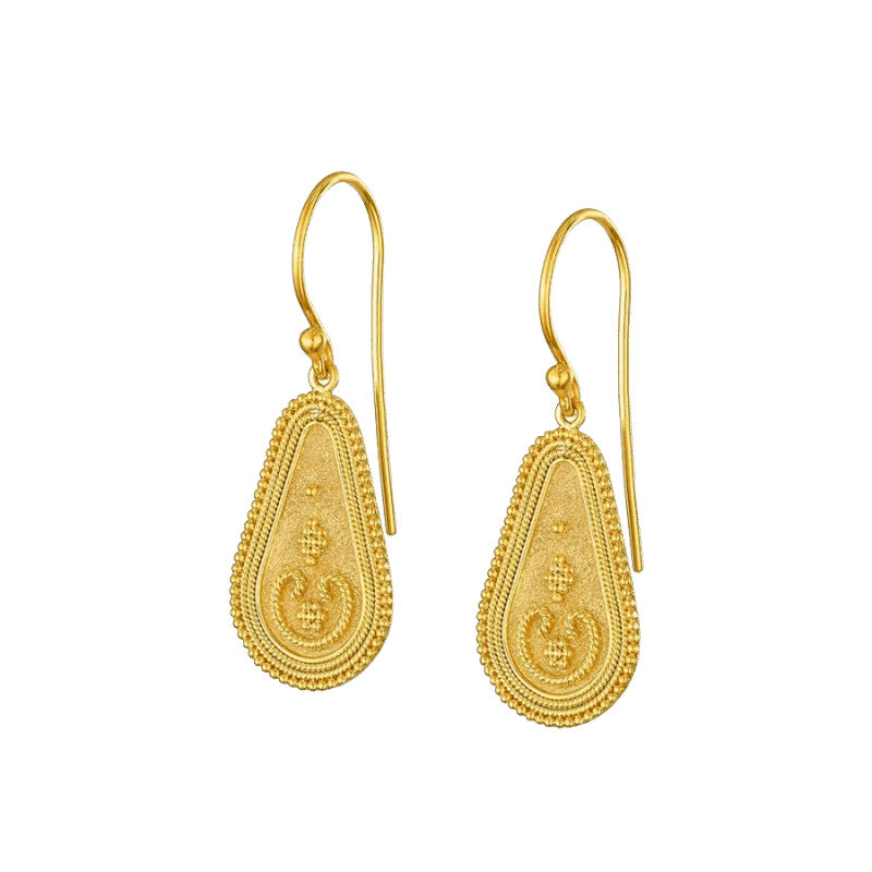 damaskos byzantine gold earring transparent